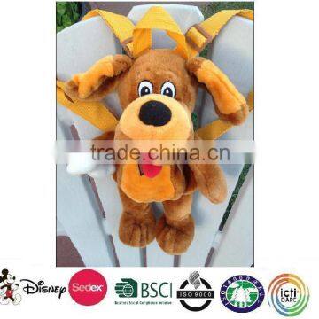 Hot selling cheap price plush bag toy /plush toy bag/baby cute dog plush toy bag