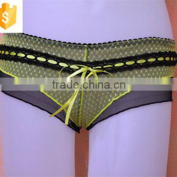 2015 hot sell Sexy transparent mesh briefs/ladies sexy panty