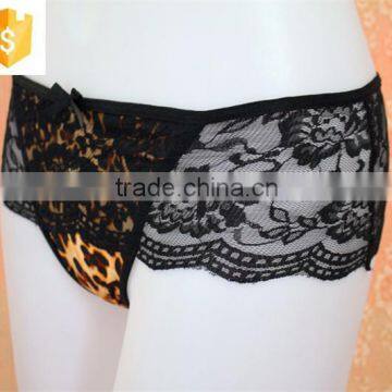 French Lace Panties Leopard Print Sexy Women Lingerie photo-4