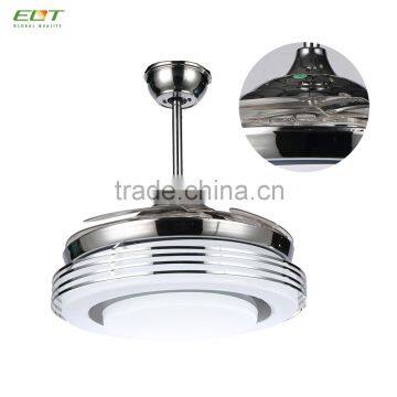 Silver Bathroom One Color Light Ceiling Fan