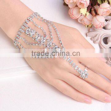 Exquisite Different Designs Nickel Free Girls Bracelet Chain Ring