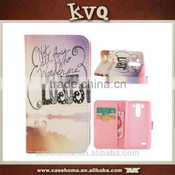 Best selling customized pattern printing pu for LG G3 Mini cases with credit card slot