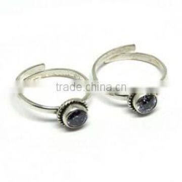 Precious Created !! Purple CZ 925 Sterling Silver Toe Ring, For Beautiful Foot, Silver Jewelry Wholesale