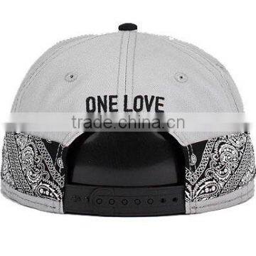 Leather Peaked Sublimation Flat Front Imitation Caps for Men photo-6