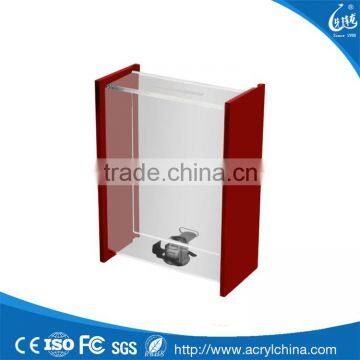 2016 Factory Price Acrylic Vote Box /Charity Box/Money Box With Lock