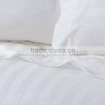 2013 300TC White Stripe Cotton Flat Sheet-Double Size