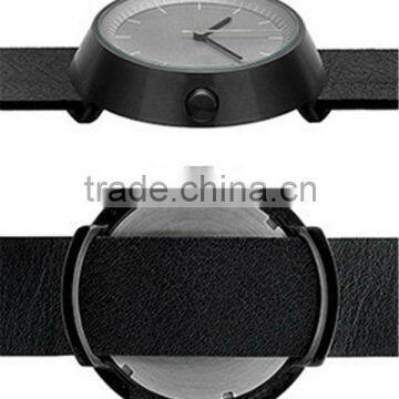 Brushed Black Case Stainless Steel Japan Miyota Movement 3ATM Water Resistant Grey Nylon Strap Watch photo-5