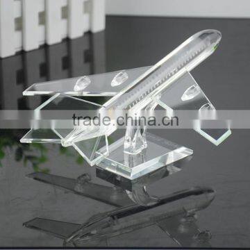 arrival crystal propeller-driven aircraft/airline/Boeing aeroplane for crystal transport models with engraved (R-1049