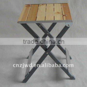 wooden folding stool