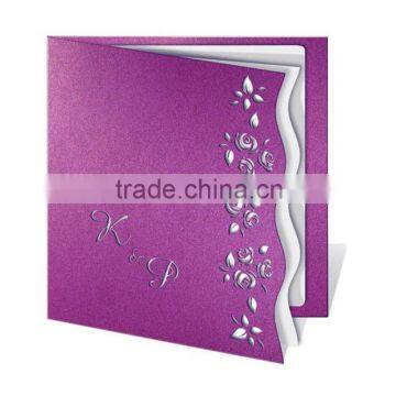 Romantic & Gorgeous Laser Cut Wedding Invitations With Wave Shaped Border photo-2