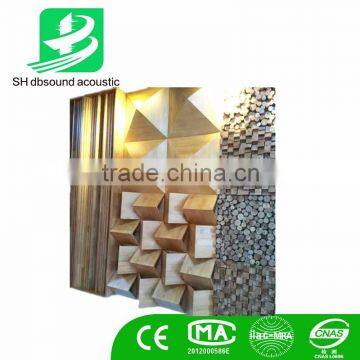 wooden QRD diffusion for cinema wall and ceiling