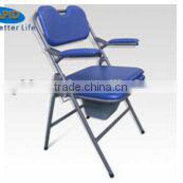 High quality europe style disable steel folding commode chair