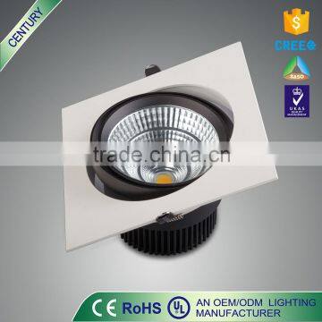 Free samle CE IP20 15W metal round cob dimmable downlight