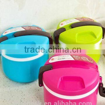 Single wall bento lunch box with handle/Plastic lunch box/Food container/Food Jar