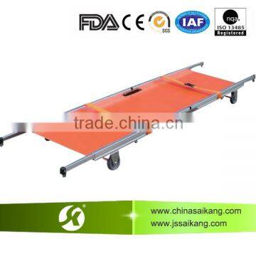 Heavy Duty Aluminum Alloy folding stretcher with wheels