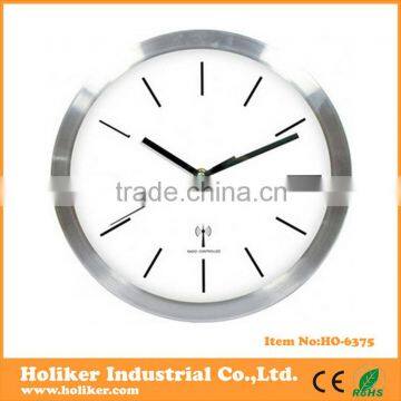 12 inch metal radio controlled clock/time clock
