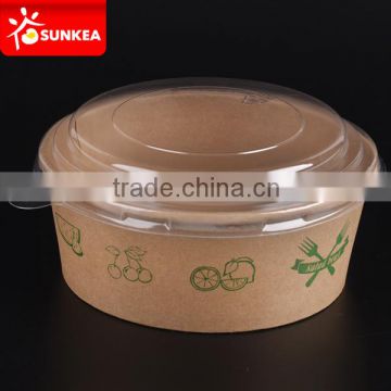 Disposable logo printed takeaway bowls papers