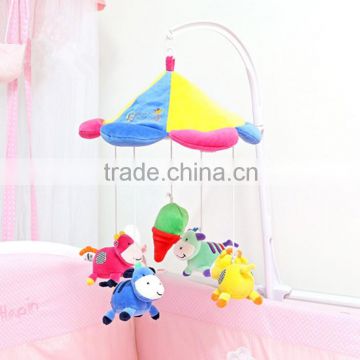 Plush Musical Baby Bed Rotating Hanging Toys Baby Crib Mobile Bed Bells