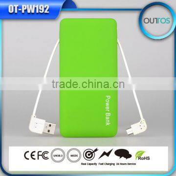 6000mah polymer power bank credit card with dual USB