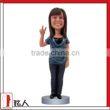 customized standing bobble head girl in high quality