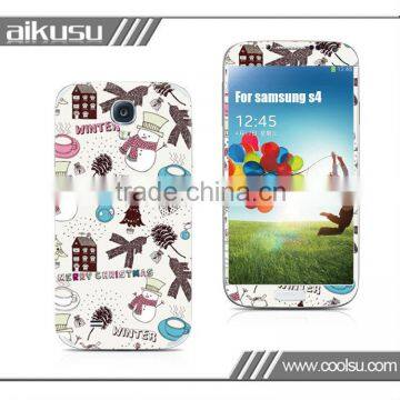 2013 for samsung S4 galaxy 3d skin cover with Christmas theme