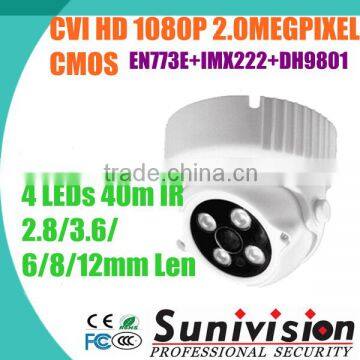 HOT SALE!new design! Sunivision !Color Plastic CCD camera HD CVI camera 1080p 2 mp