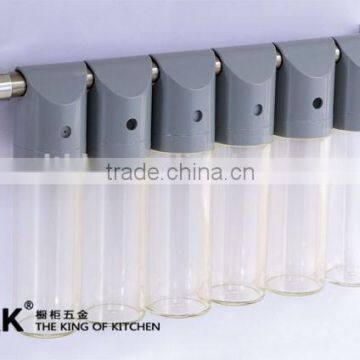 TKK Kitchen Hanging Plastic Spice Jar Rack Set