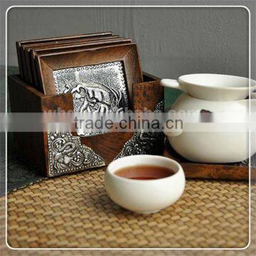 Handmade Natural Wood Cup Pad Customized Design