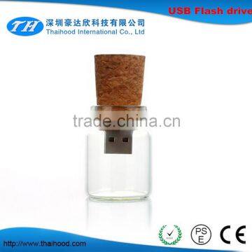 Drift bottles usb flash drive, glass bottle usb stick, wholesale usb flash drive