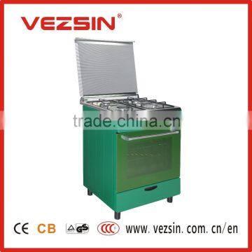 Electric or gas free standing oven in 60cm with 4 burners stainless steel cooktop and painted body