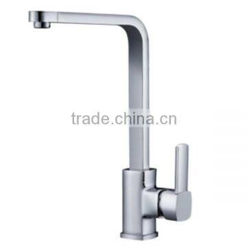 Easy installation chrome plated brass long neck kitchen faucet