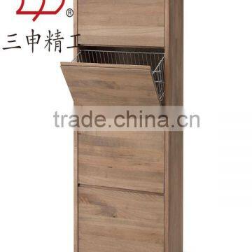 Cheap Custom Modern Space Saving Wooden Tall Shoe Rack