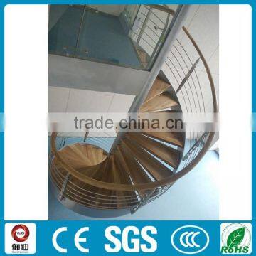 House Decorative Cantilever Type Wood Spiral Stairs photo-4