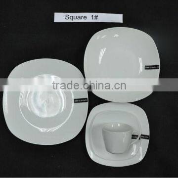 Square shape(1#) porcelain dinner plate/whiteware