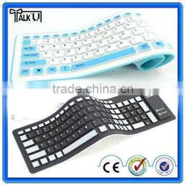 High quality flexible wireless silicone waterproof bluetooth soft keyboard/keyboard soft