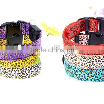 2016 A-bomb High Quality Leopard Soft Dog Collar Led Pet Dog Collar photo-4