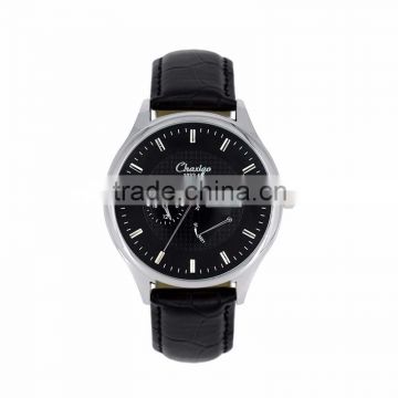 have stock wholesale china custom logo watches with leather strap