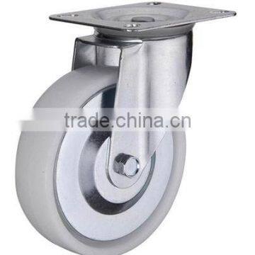 Industrial PP / nylon caster, top plate, stainless steel, swivel