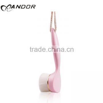 New Pink Portable Synthetic Hair Pulm Blossom Facial Cleaning Brush photo-6