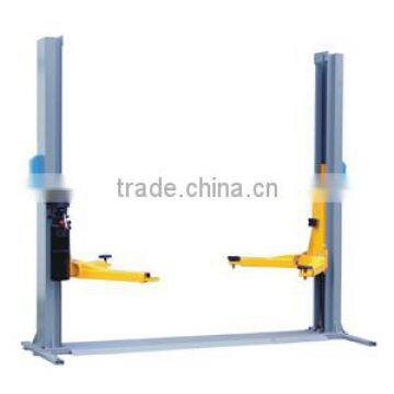 Smart two post double-cylinder floor plate hydraulic car lifting machine