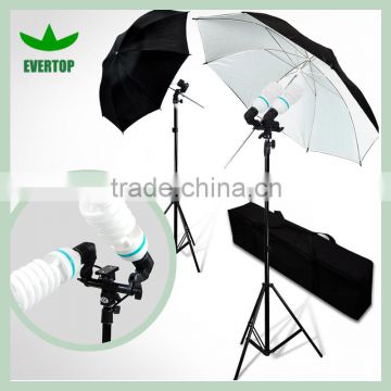 TS-ULK03 Photo Studio Reflective Umbrella Continuous Lighting Kits with Double Head