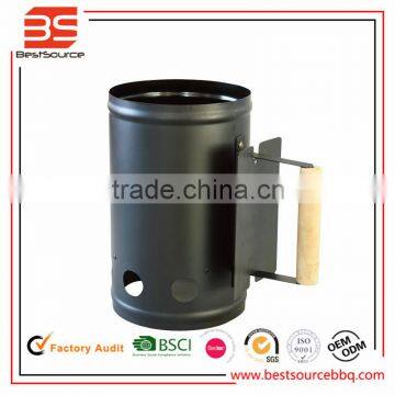 BBQ charcoal starter,charcoal chimney starter for BBQ with wood handle