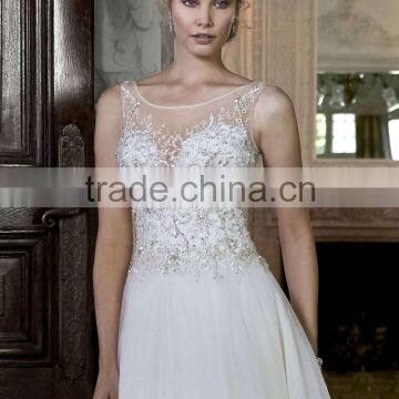 Hot Sell Good Quality 2016 New Style Embroidery Designs for Wedding Dress photo-3