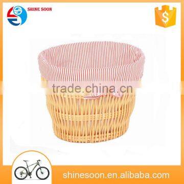 Wholesale Vintage Willow Wicker Bicycle Front Bike Basket with storage bicycle Baskets