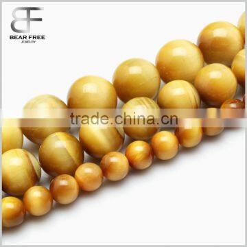 Gorgeous Natural Gold Tiger's Eye Gemstone Faceted Round Loose Beads Strand for Jewelry Making DIY