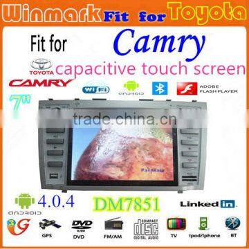 android 4.0.4 OS + win CE 6.0 OS car DVD player with detachable tablet for Toyota CAMRY DM7851C