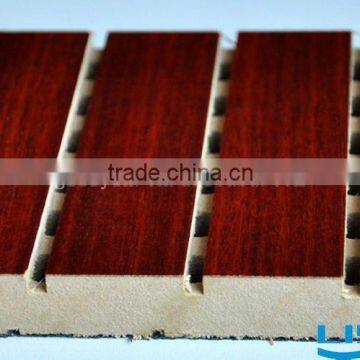 Decorative Wooden Grooved Acoustic Panel Fire Resistant Wall Board