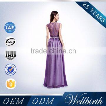 See-Through Backless Lace And Chiffon Lavender Mother Of The Bride Dress photo-2
