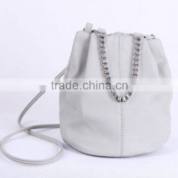 2015 MOST POPULAR CHAIN BARREL-SHAPE PU HANDBAG