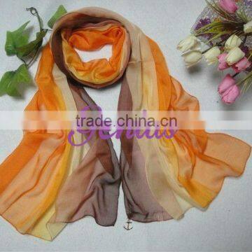 Custom Design Silk Scarf Gradient Silk Scarf and Shawel photo-3